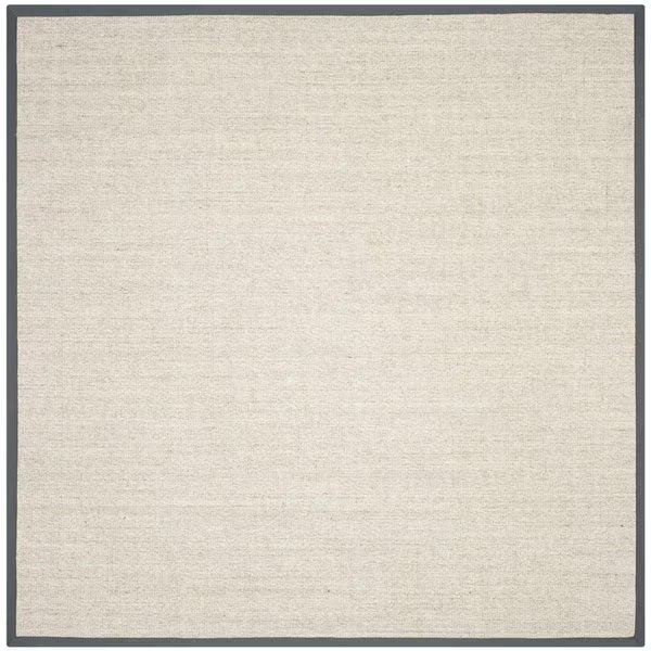 Natural Fiber Square Area Rug, Marble and Grey - 10 x 10 ft., Safavieh, Mfr#: NF441B-10SQ